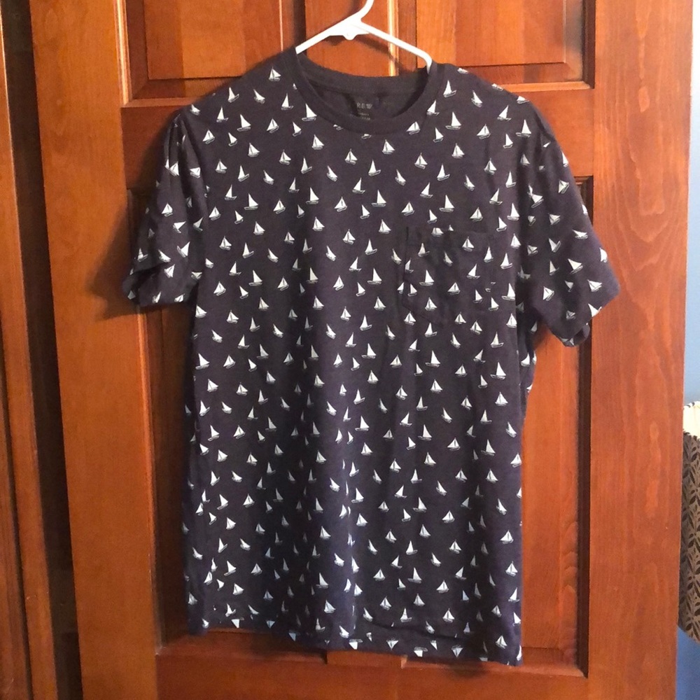 J crew shirt with sailboats